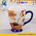 Custom Printed Pattern Ceramic Mug With Handle